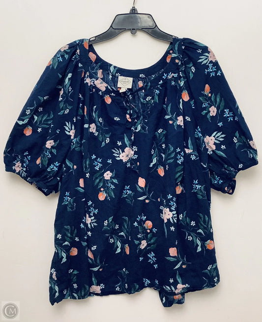 Top Short Sleeve By St Johns Bay In Blue, Size: 3x