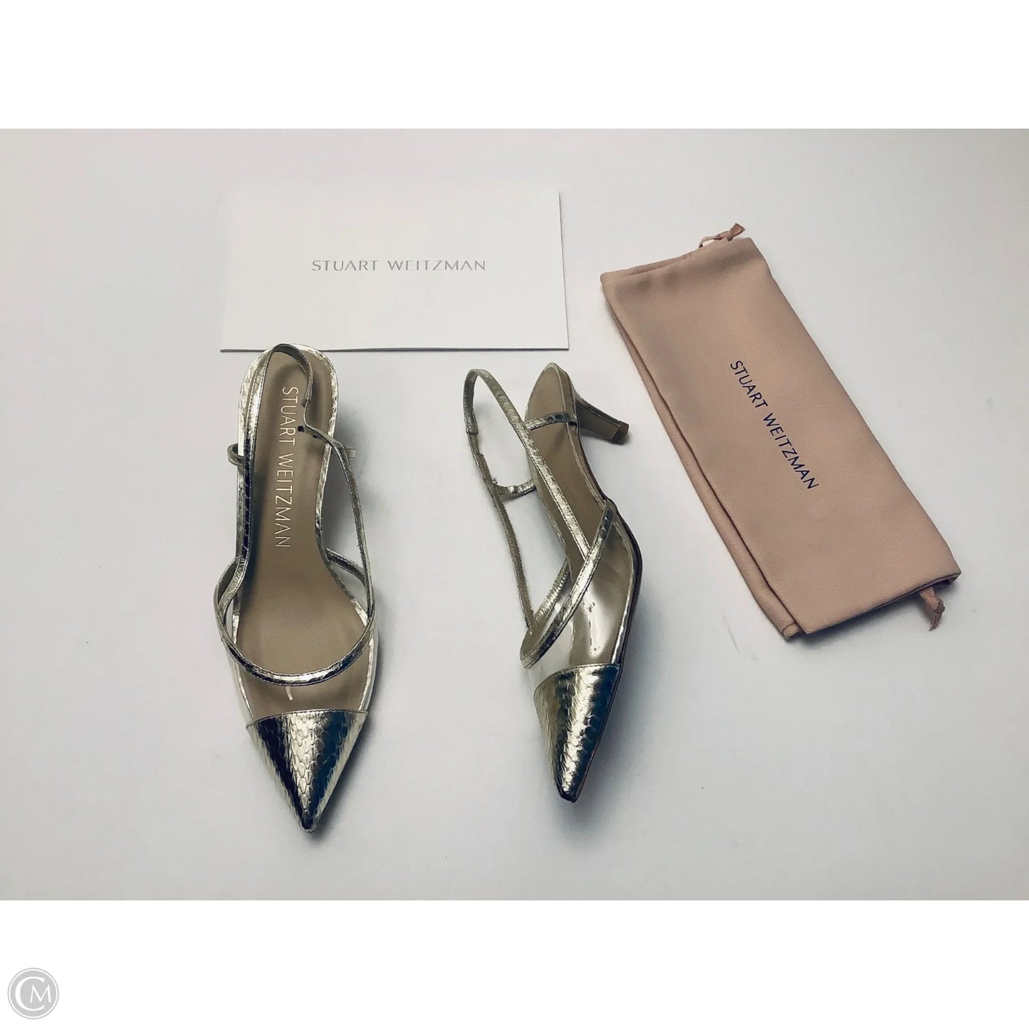 Shoes Designer By Stuart Weitzman In Gold, Size: 9