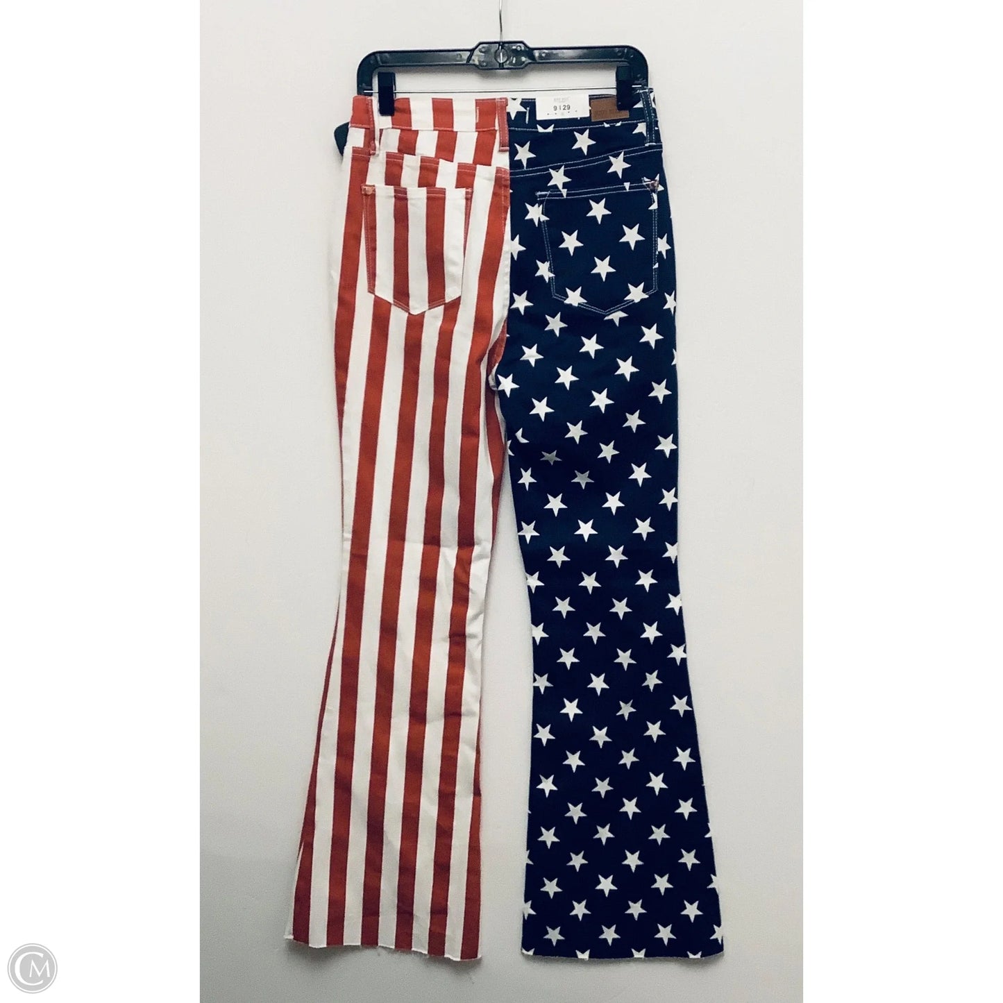 Jeans Flared By Judy Blue In Red & White, Size: 8
