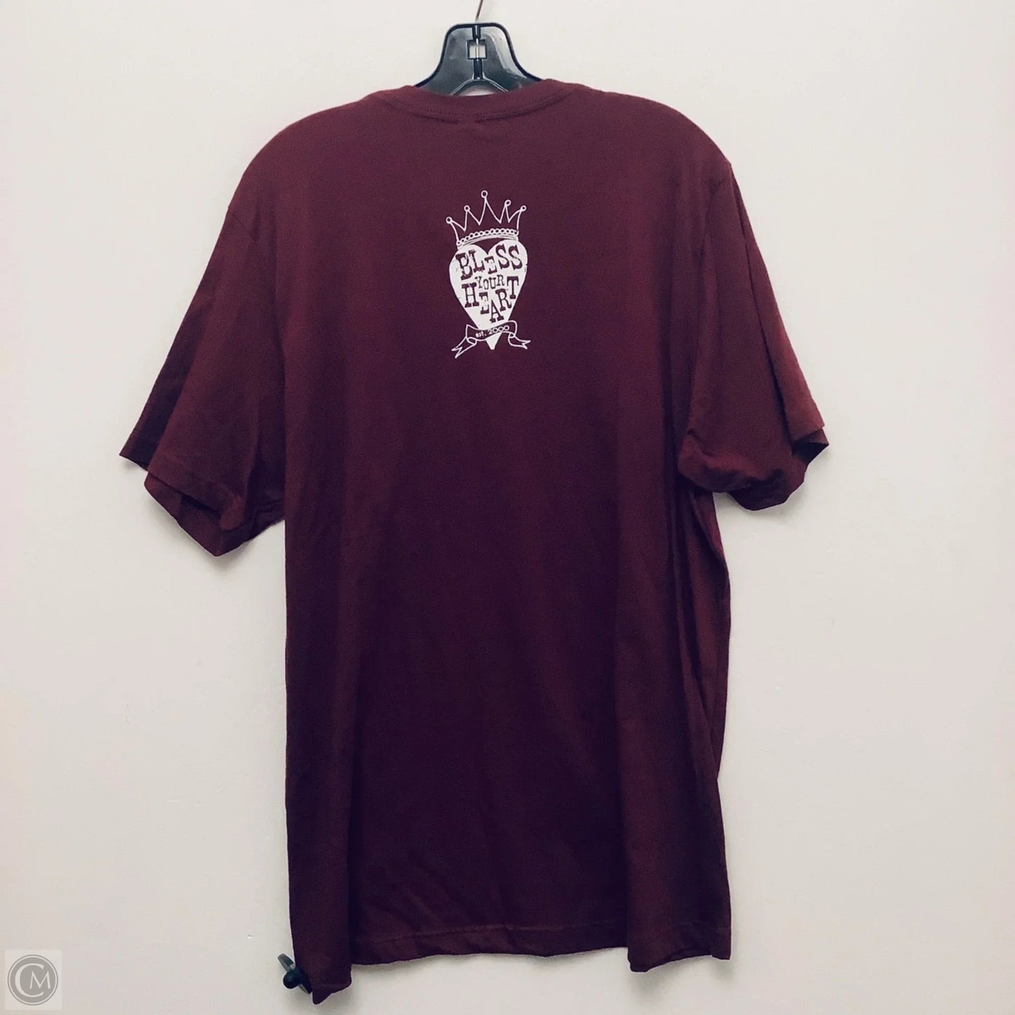 Top Short Sleeve By Canvas In Maroon, Size: Xl