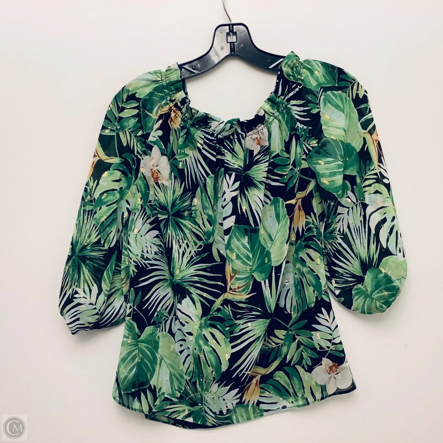 Top Long Sleeve By White House Black Market In Green, Size: Xs