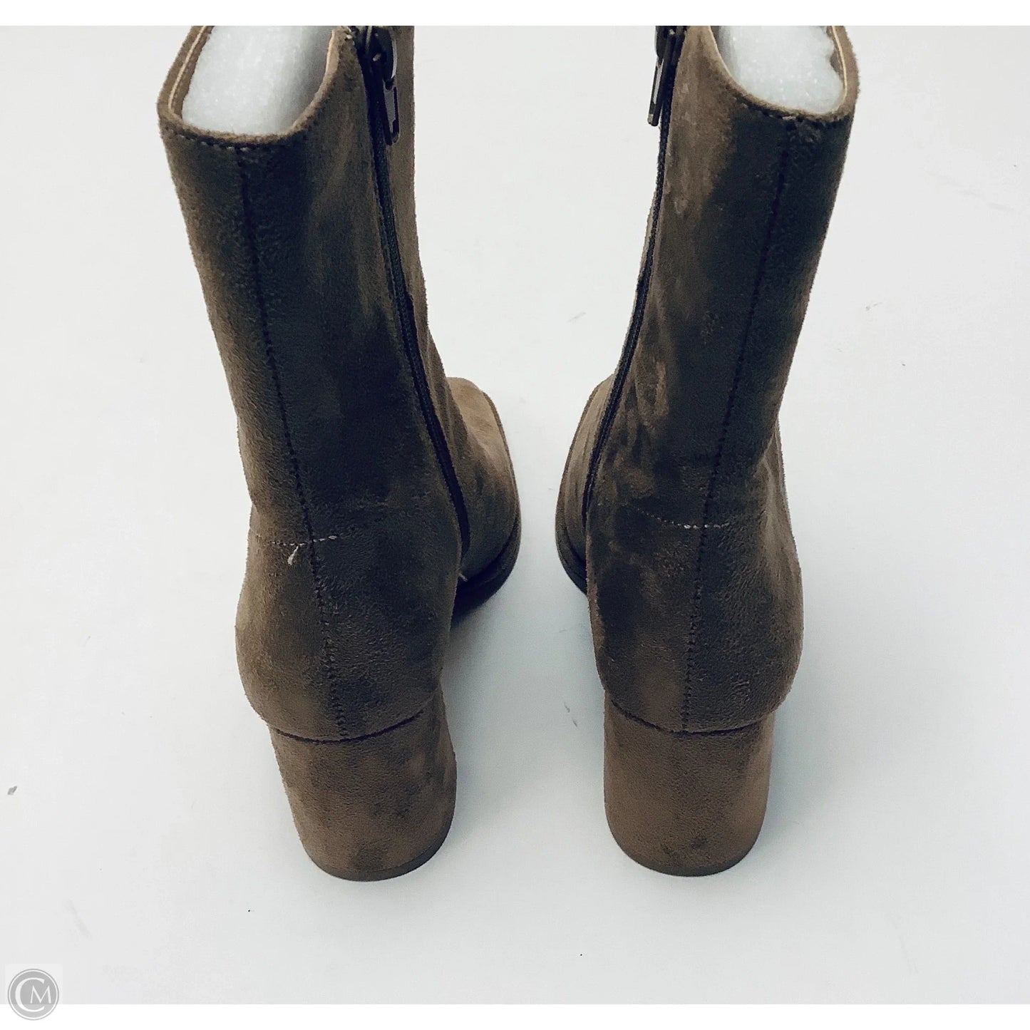 Boots Ankle Heels By Madden Girl In Taupe, Size: 6