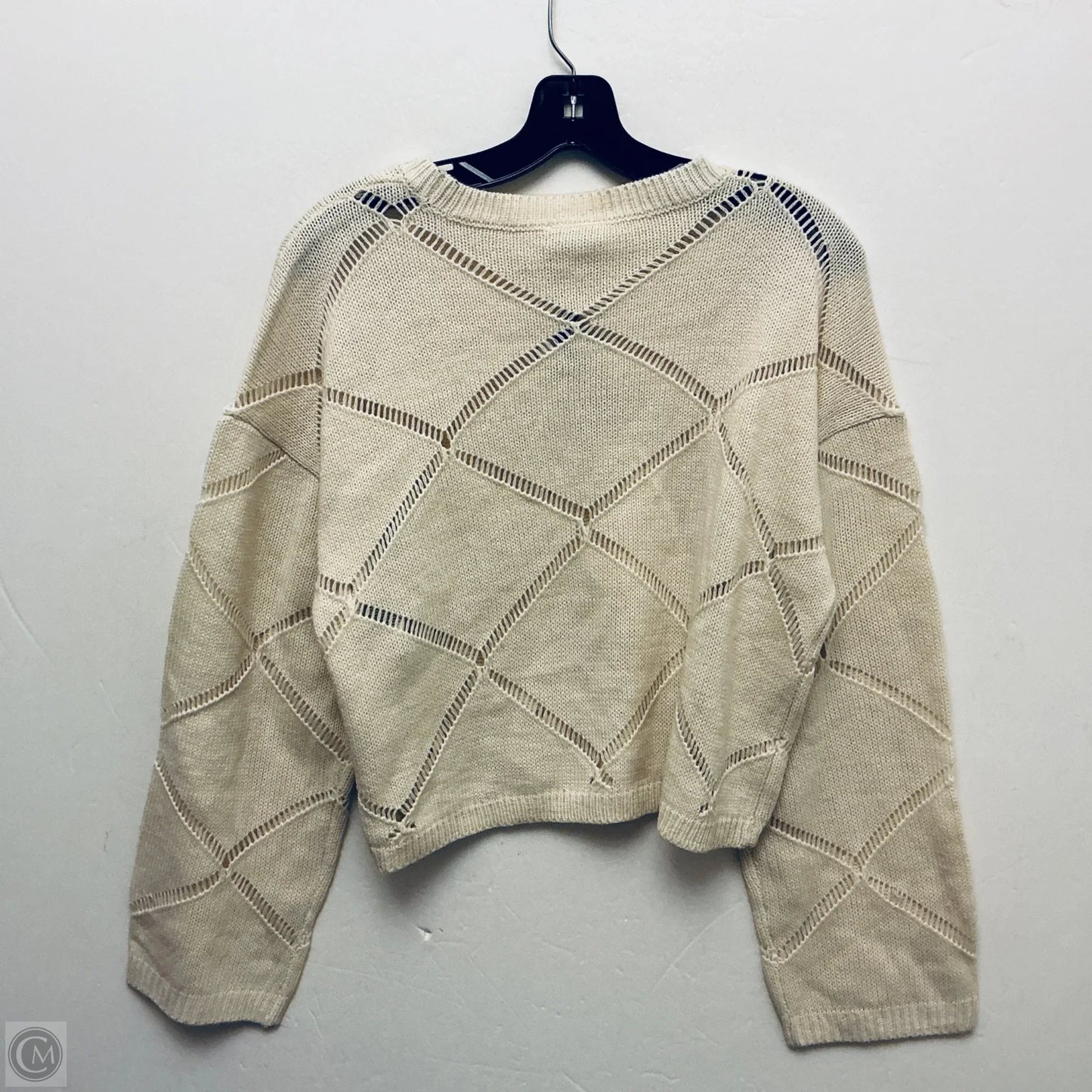 Sweater By Cmb In Cream, Size: L