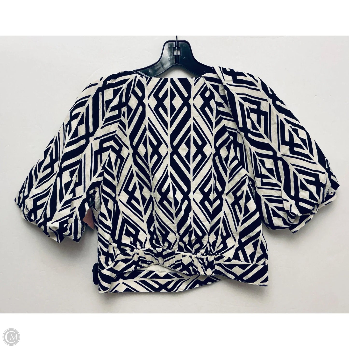 Top Short Sleeve By Banana Republic In Black & Tan, Size: S