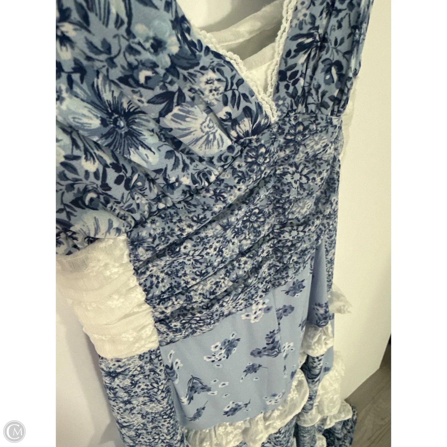 Dress Casual Maxi By Altard State In Blue & White, Size: M