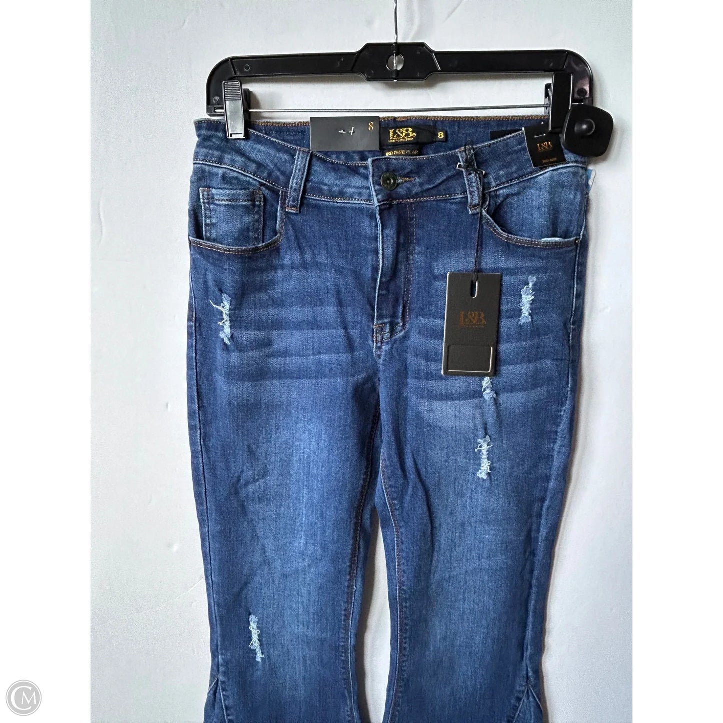 Jeans Flared By Cmc In Blue Denim, Size: 8