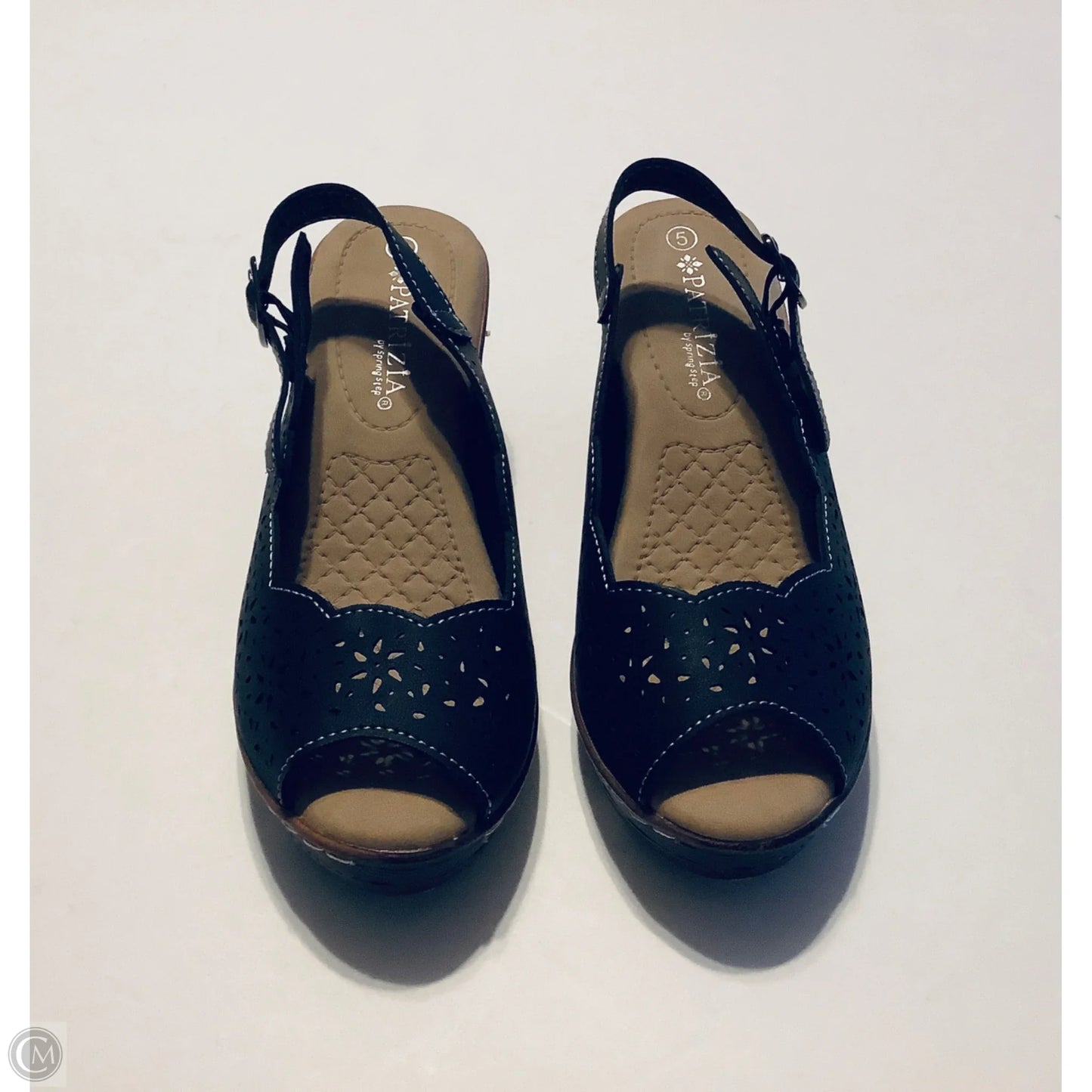 Sandals Heels Block By Spring Step In Black, Size: 5