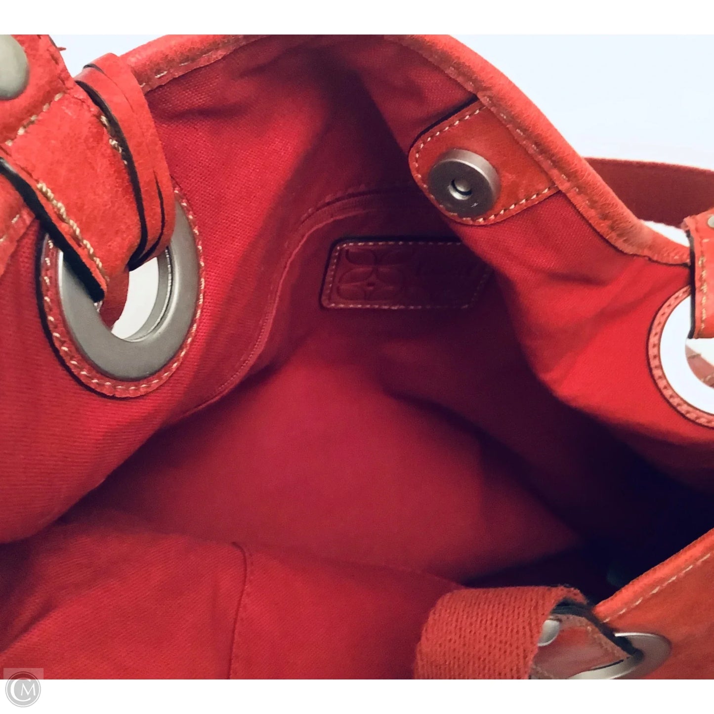 Handbag Leather By Fossil, Size: Large