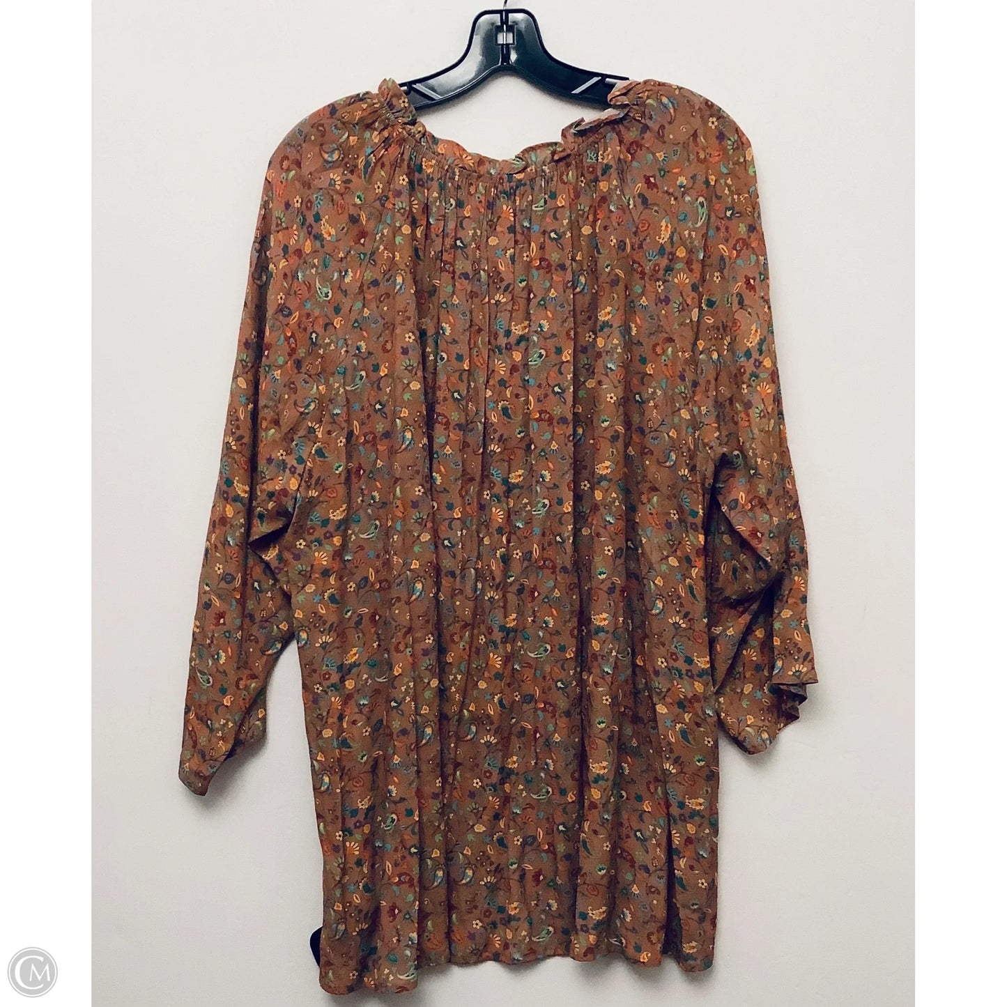 Top Long Sleeve By Clothes Mentor In Floral Print, Size: 3x