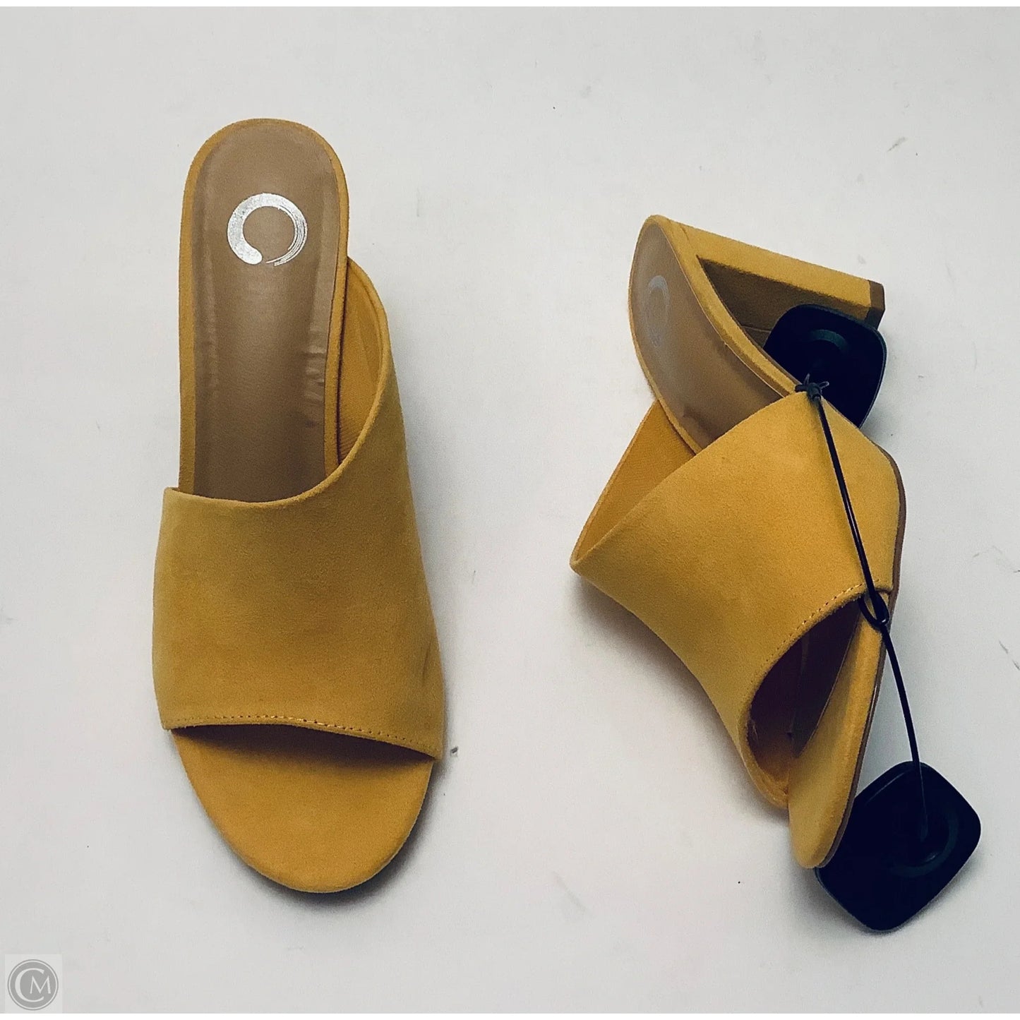 Shoes Heels Block By Journee In Yellow, Size: 10