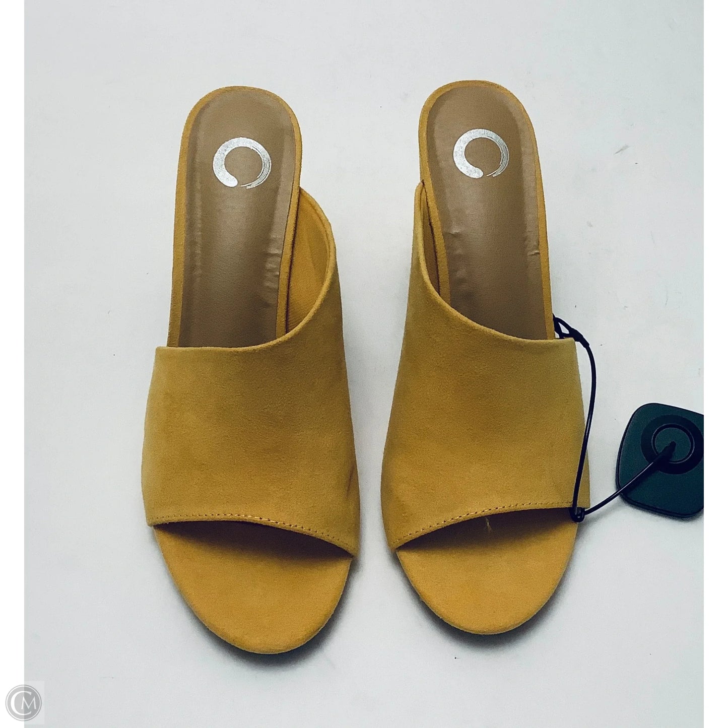 Shoes Heels Block By Journee In Yellow, Size: 10