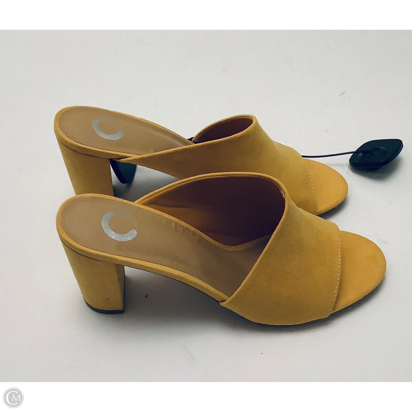 Shoes Heels Block By Journee In Yellow, Size: 10