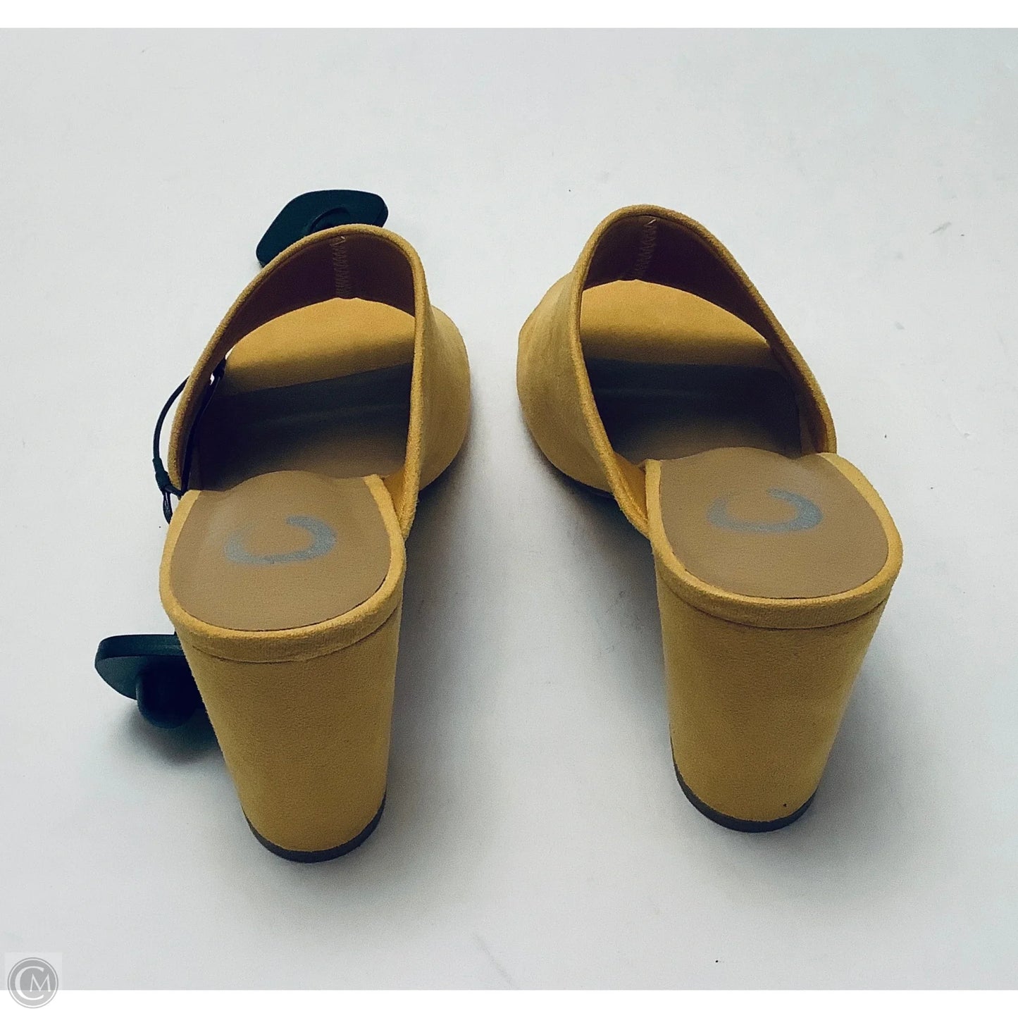 Shoes Heels Block By Journee In Yellow, Size: 10