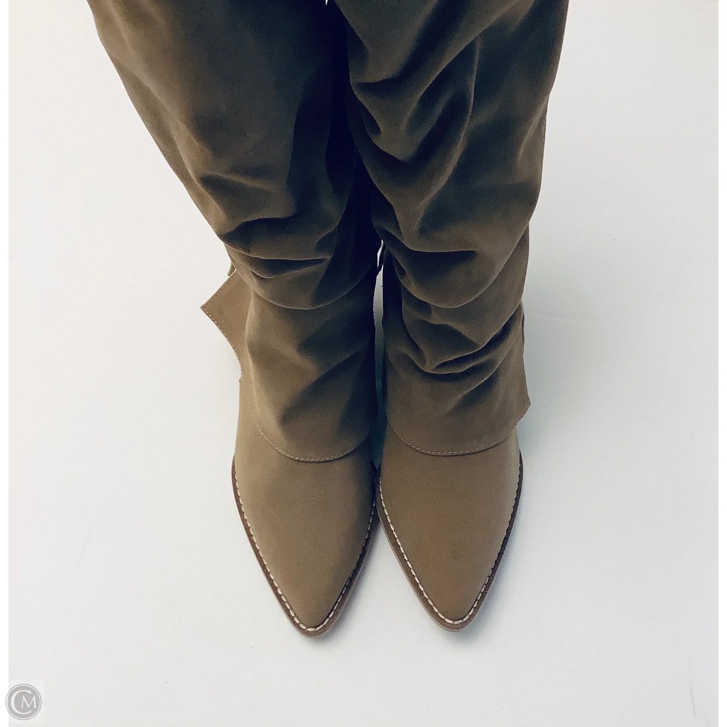 Boots Knee Heels By Cmc In Tan, Size: 6