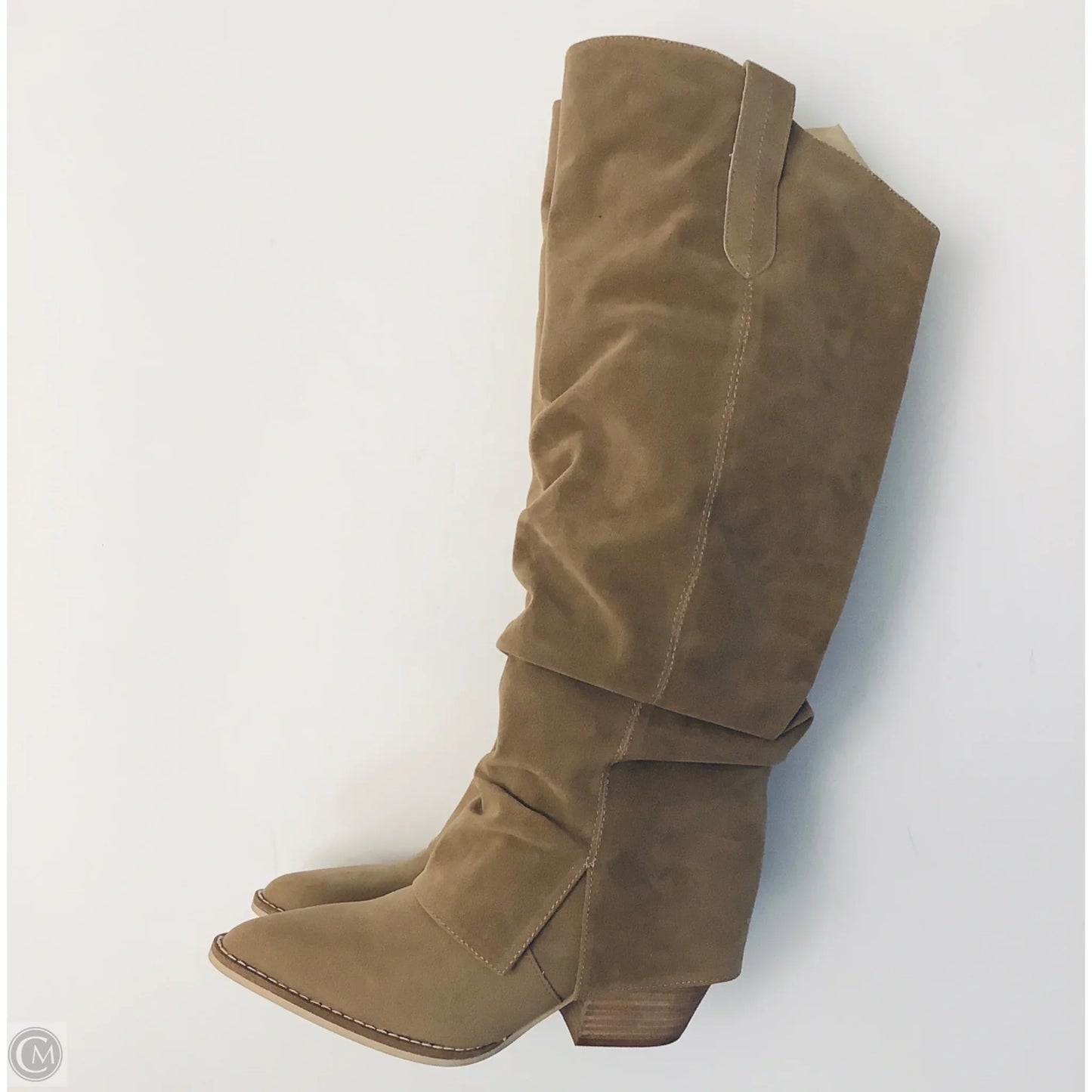 Boots Knee Heels By Cmc In Tan, Size: 6