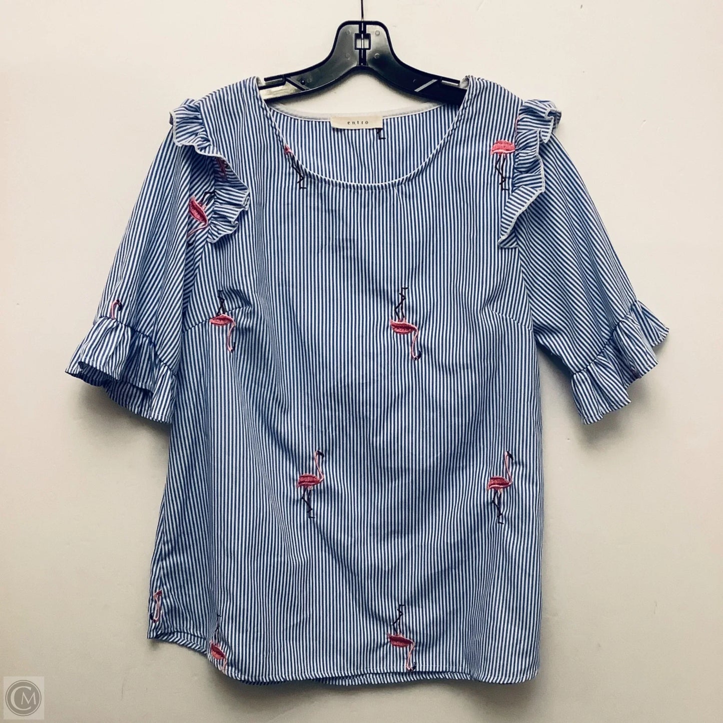 Top Short Sleeve By Entro In Blue, Size: L