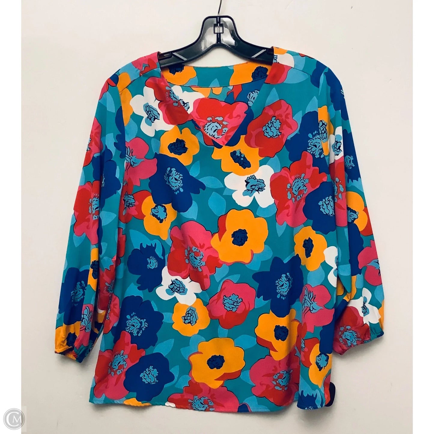 Top Short Sleeve By Clothes Mentor In Floral Print, Size: L