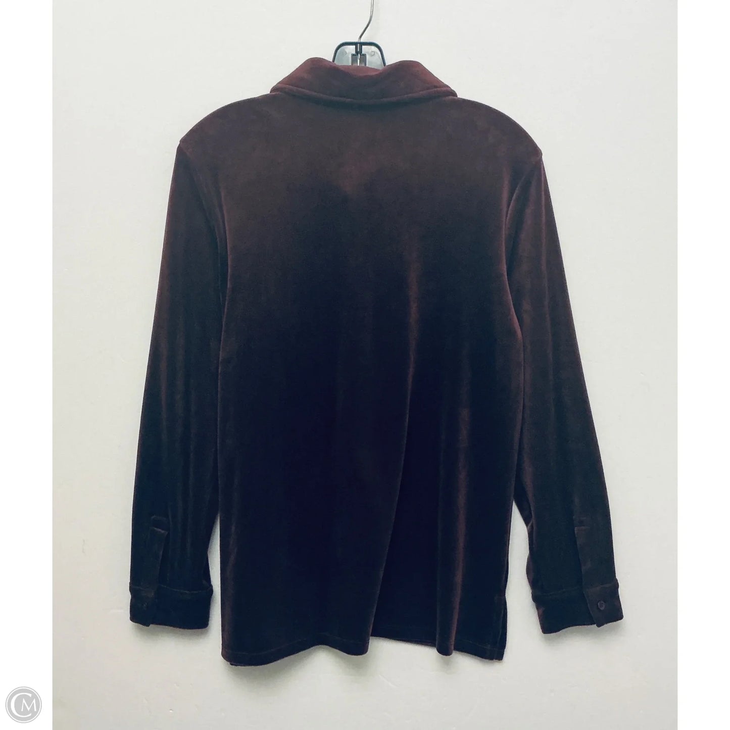 Top Long Sleeve By Calvin Klein In Purple, Size: S
