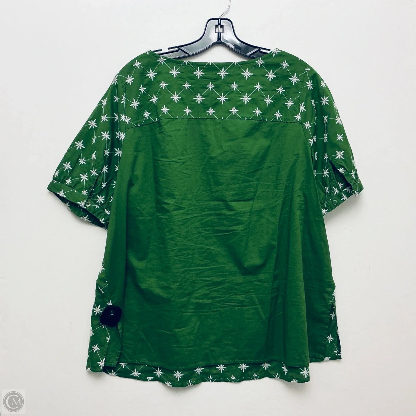 Top Short Sleeve By Lane Bryant In Green, Size: Xl