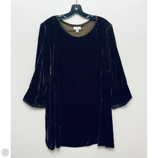 Top Long Sleeve By J. Jill In Green, Size: 1x