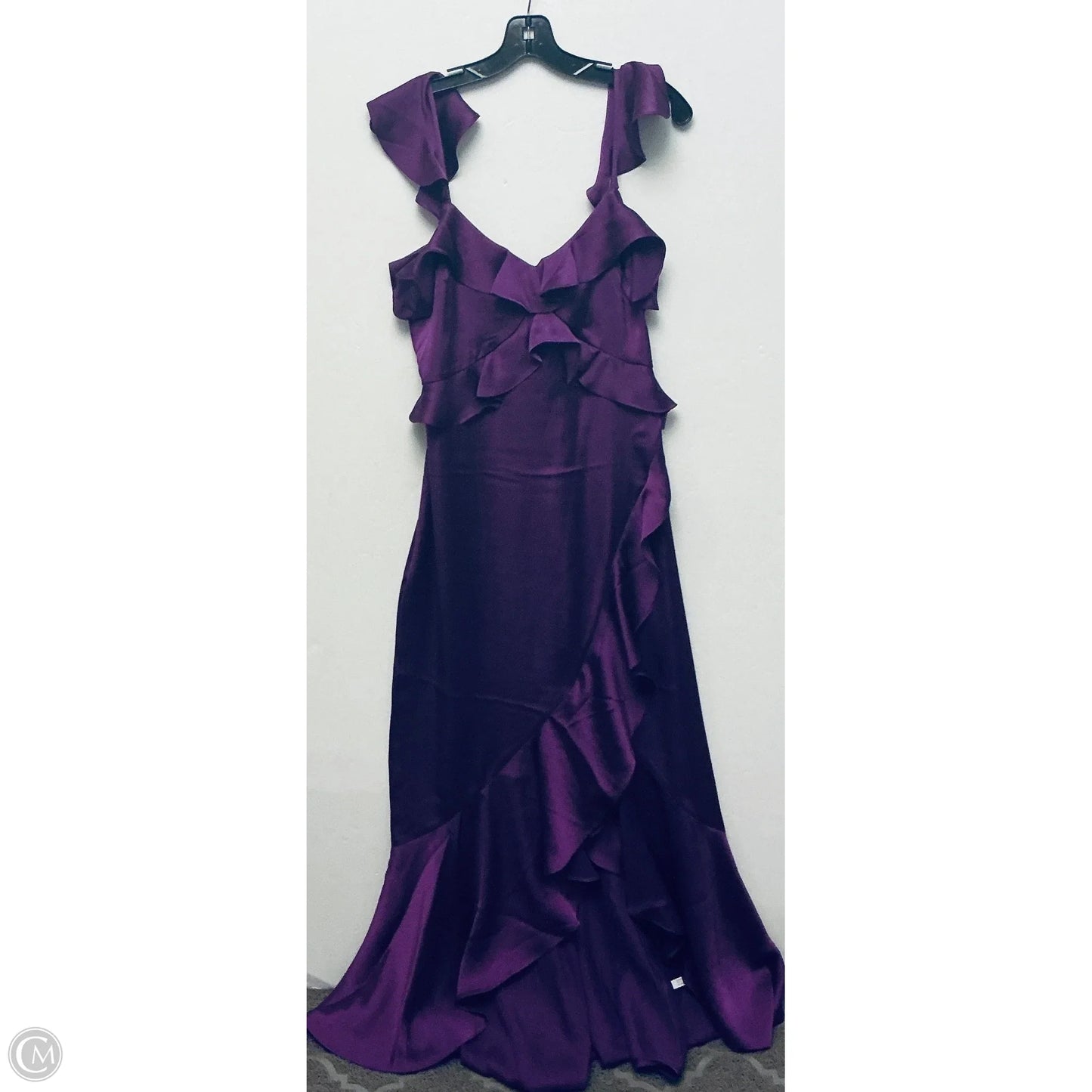 Dress Party Long By Express In Purple, Size: M