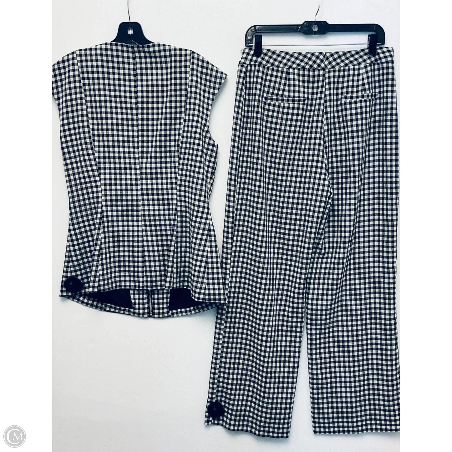 Pants Set 2pc By Preston And New York In Checkered Pattern, Size: 8
