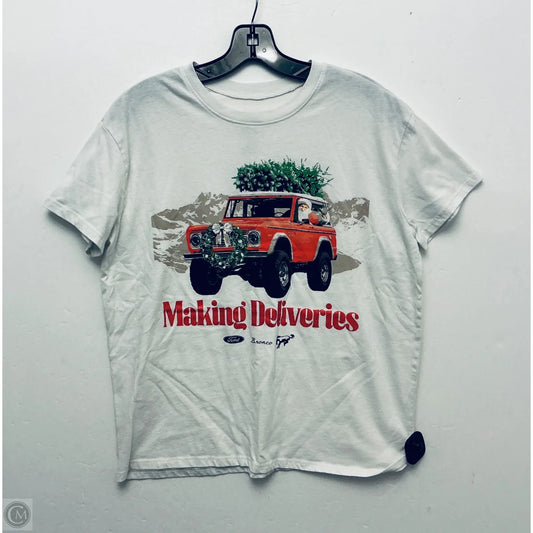 Top Short Sleeve Basic By Clothes Mentor In White, Size: S