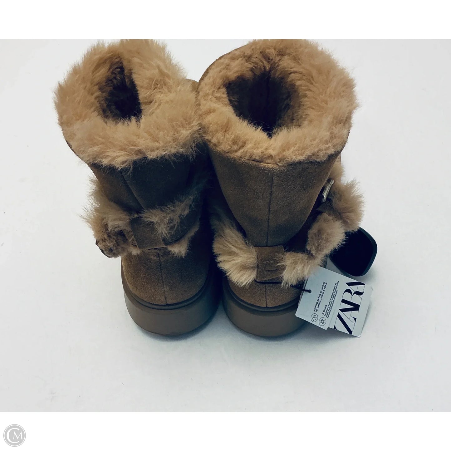 Boots Ankle Flats By Zara In Tan, Size: 9