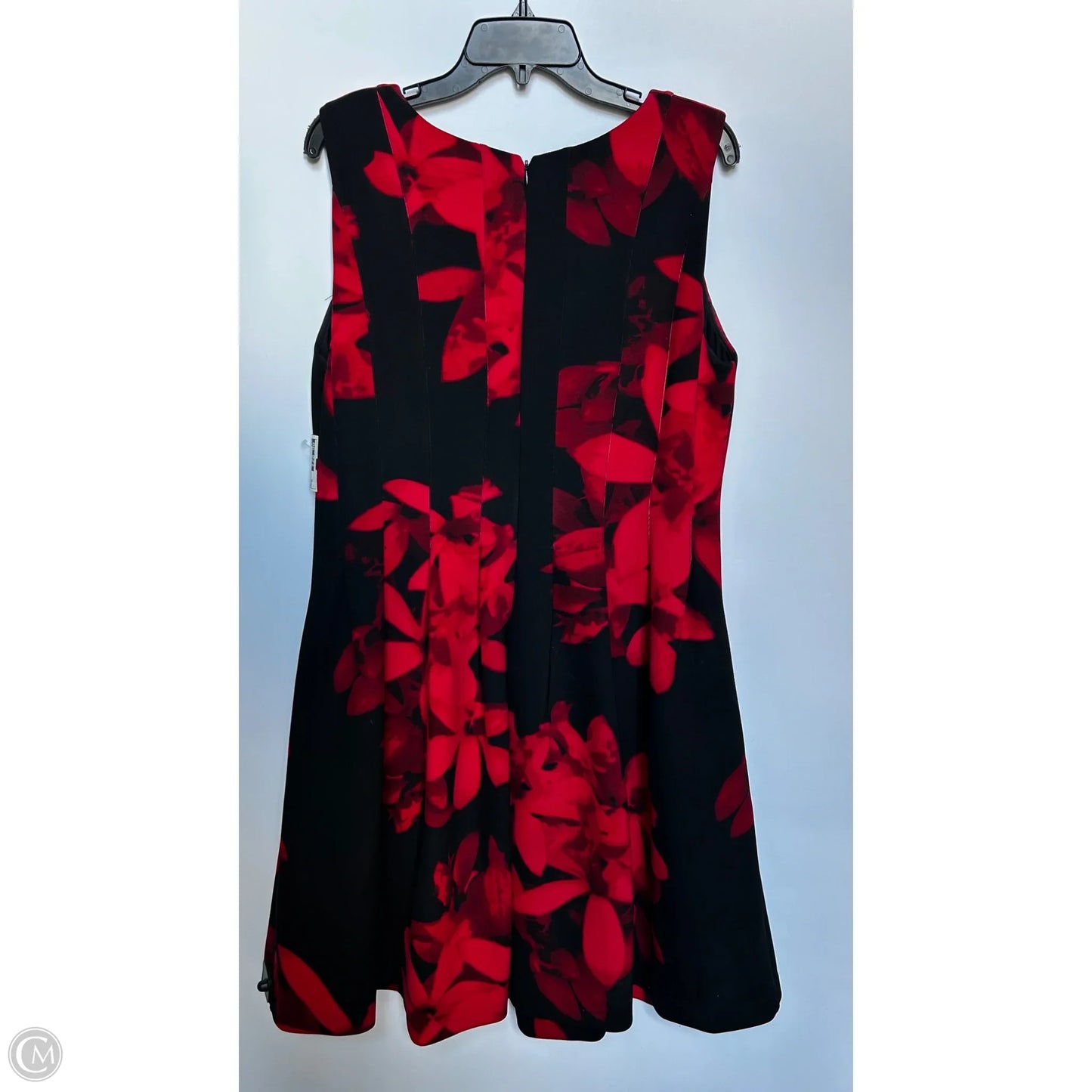 Dress Work By Calvin Klein In Black & Red, Size: Xl
