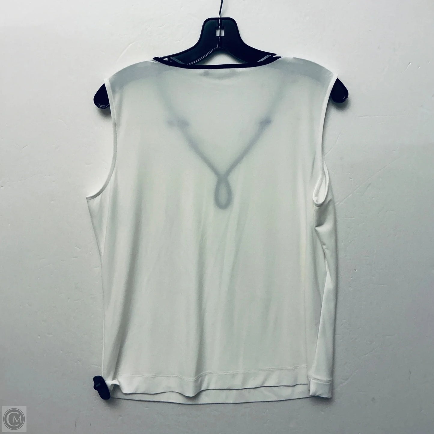 Top Sleeveless By Tommy Hilfiger In White, Size: L