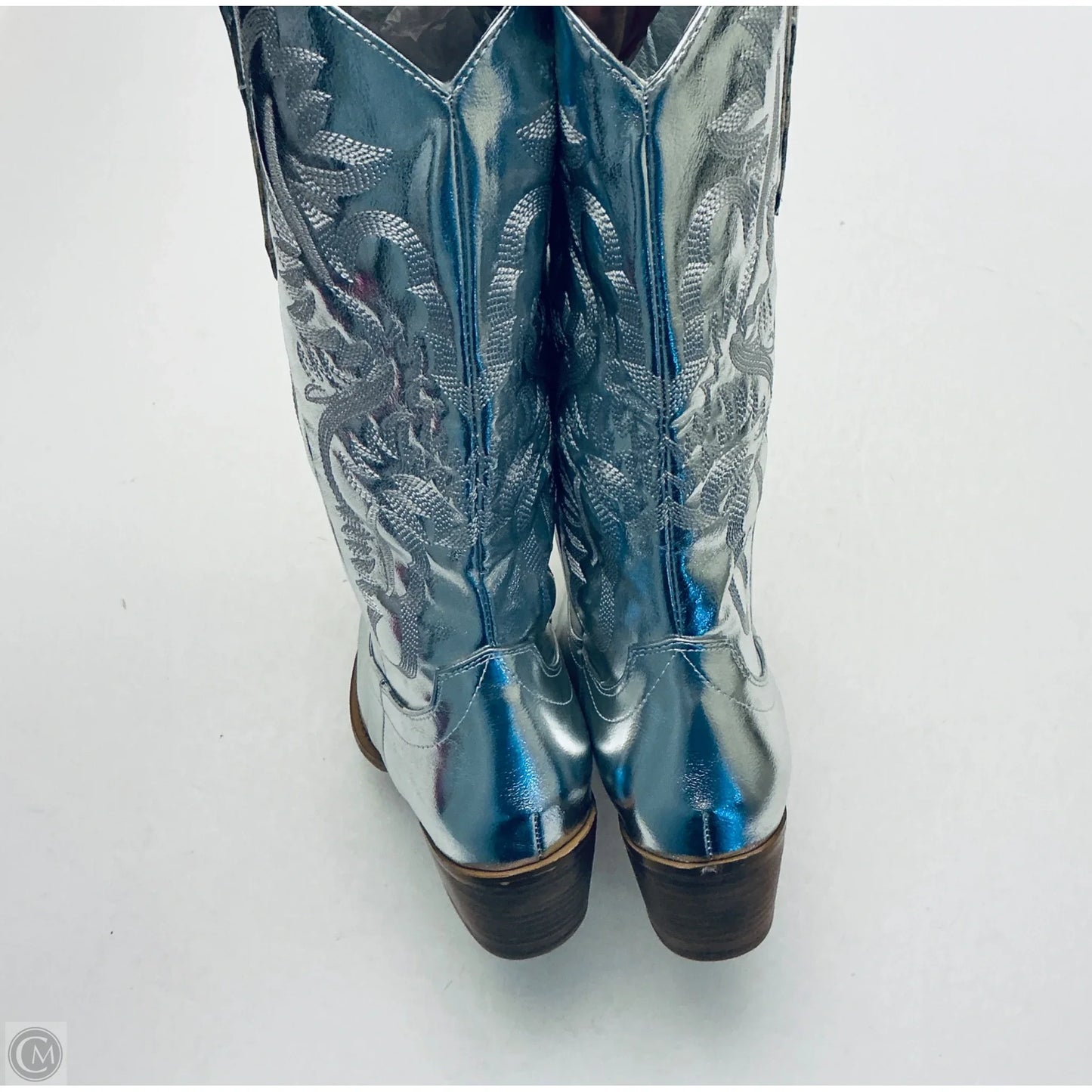 Boots Western By Cme In Silver, Size: 8