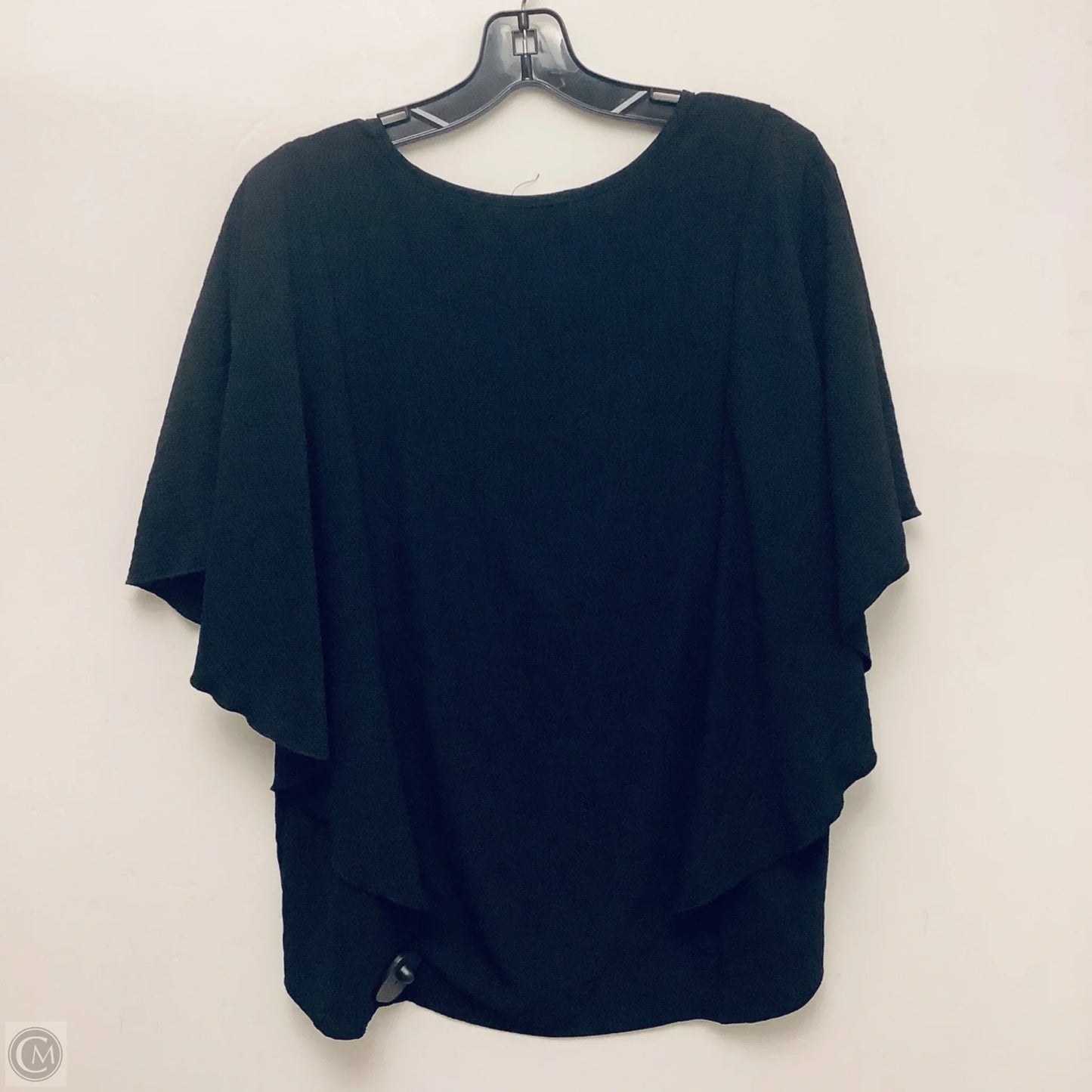 Top Short Sleeve By Clothes Mentor In Black, Size: 1x