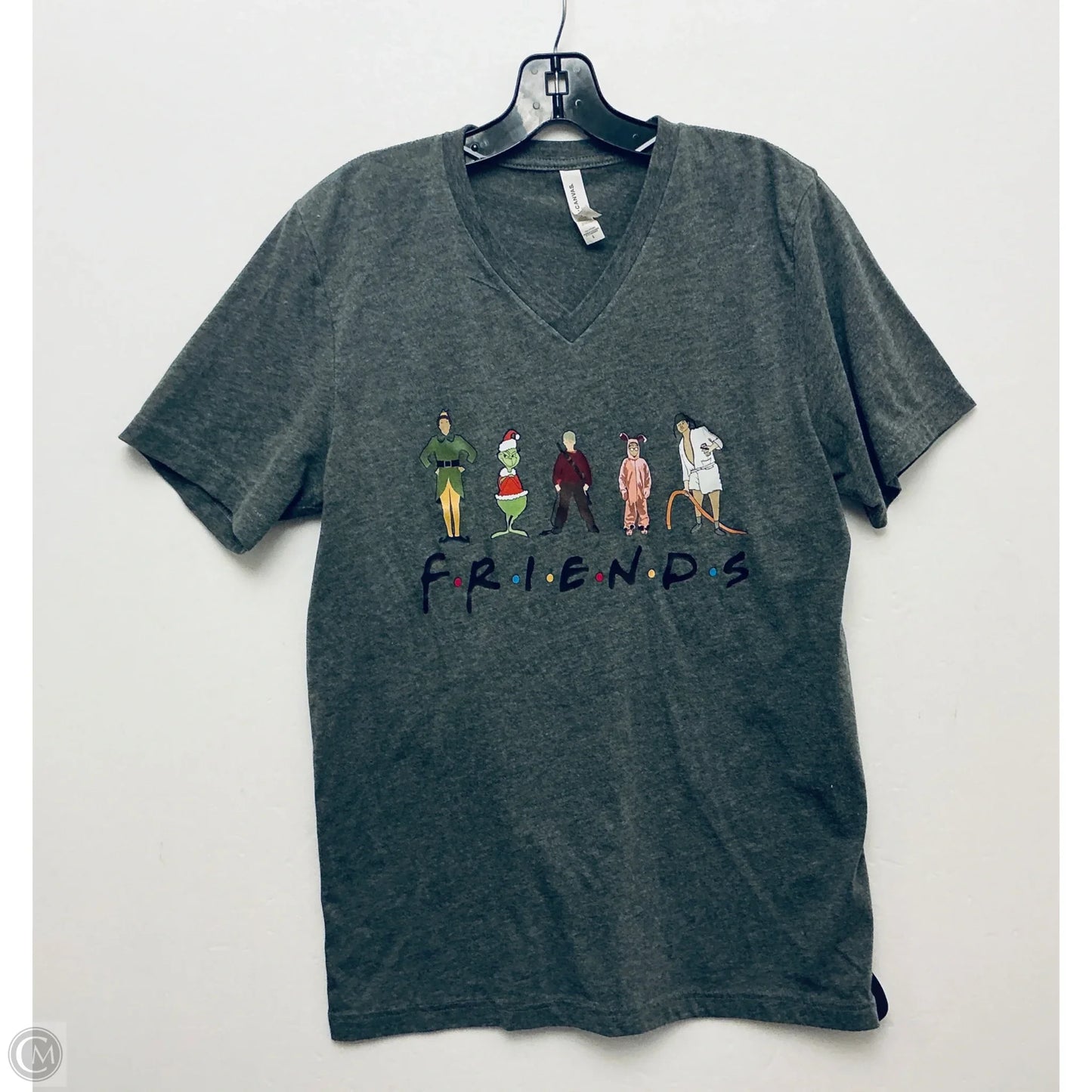 Top Short Sleeve Basic By Bella + Canvas In Grey, Size: L