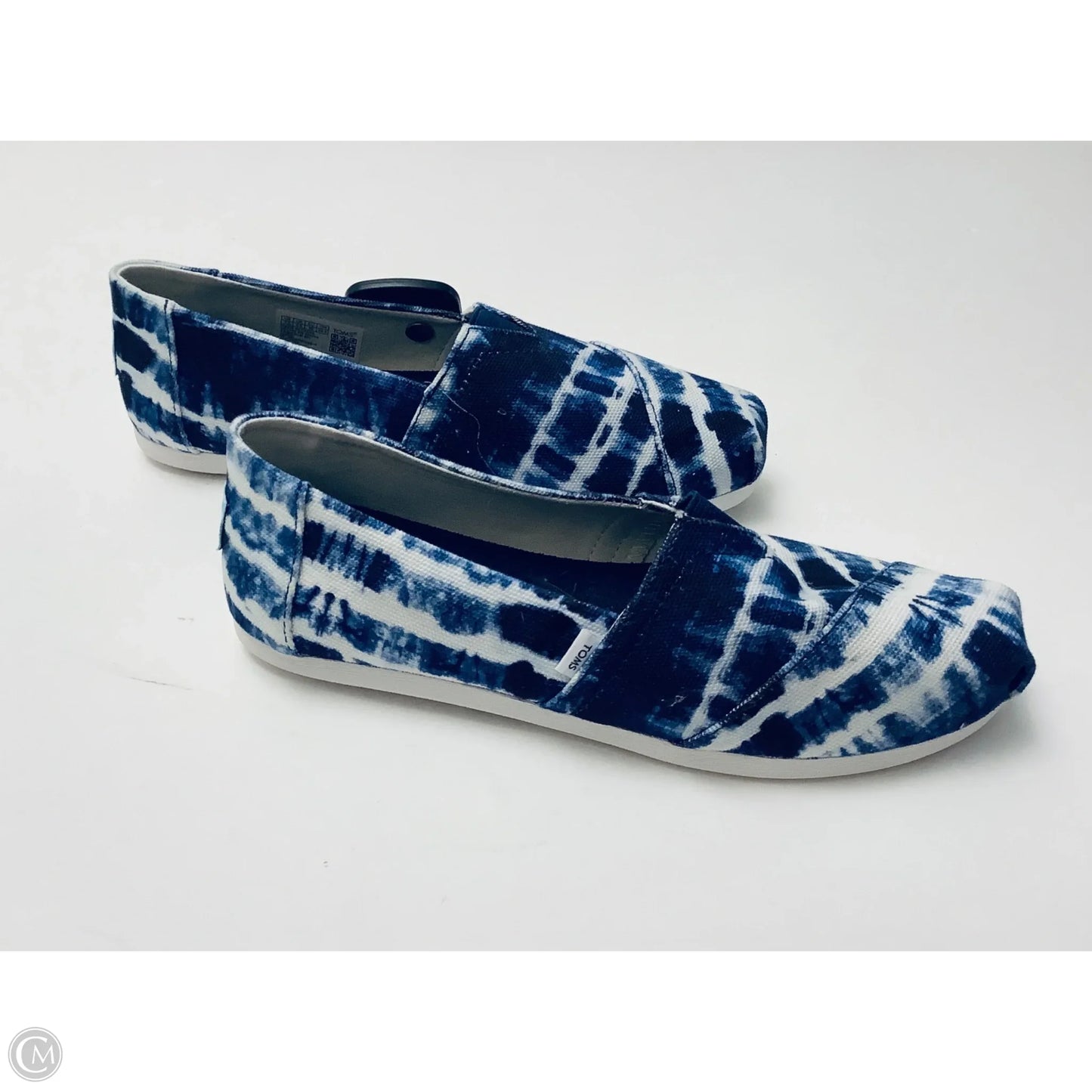 Shoes Flats By Toms In Blue & White, Size: 7.5