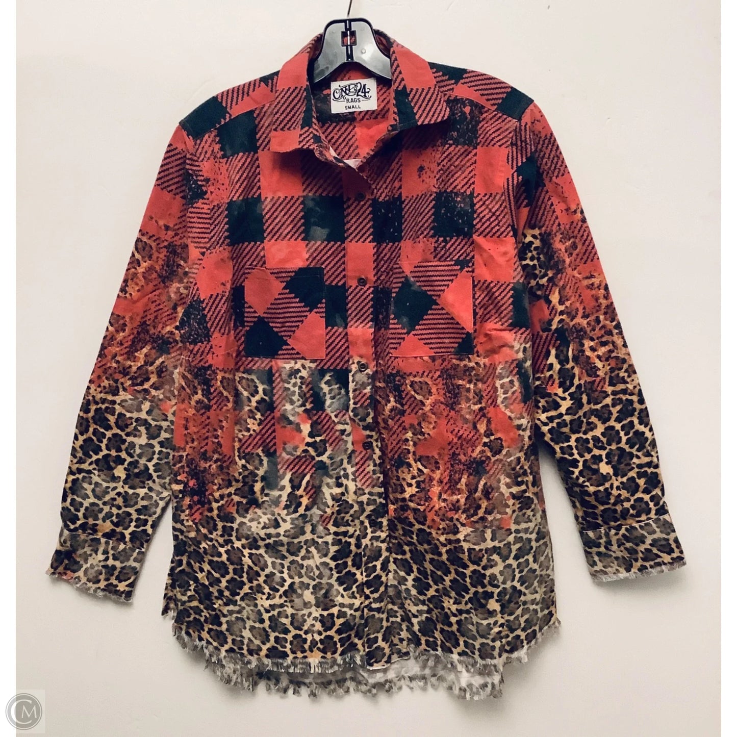 Jacket Shirt By Clothes Mentor In Multi-colored, Size: S