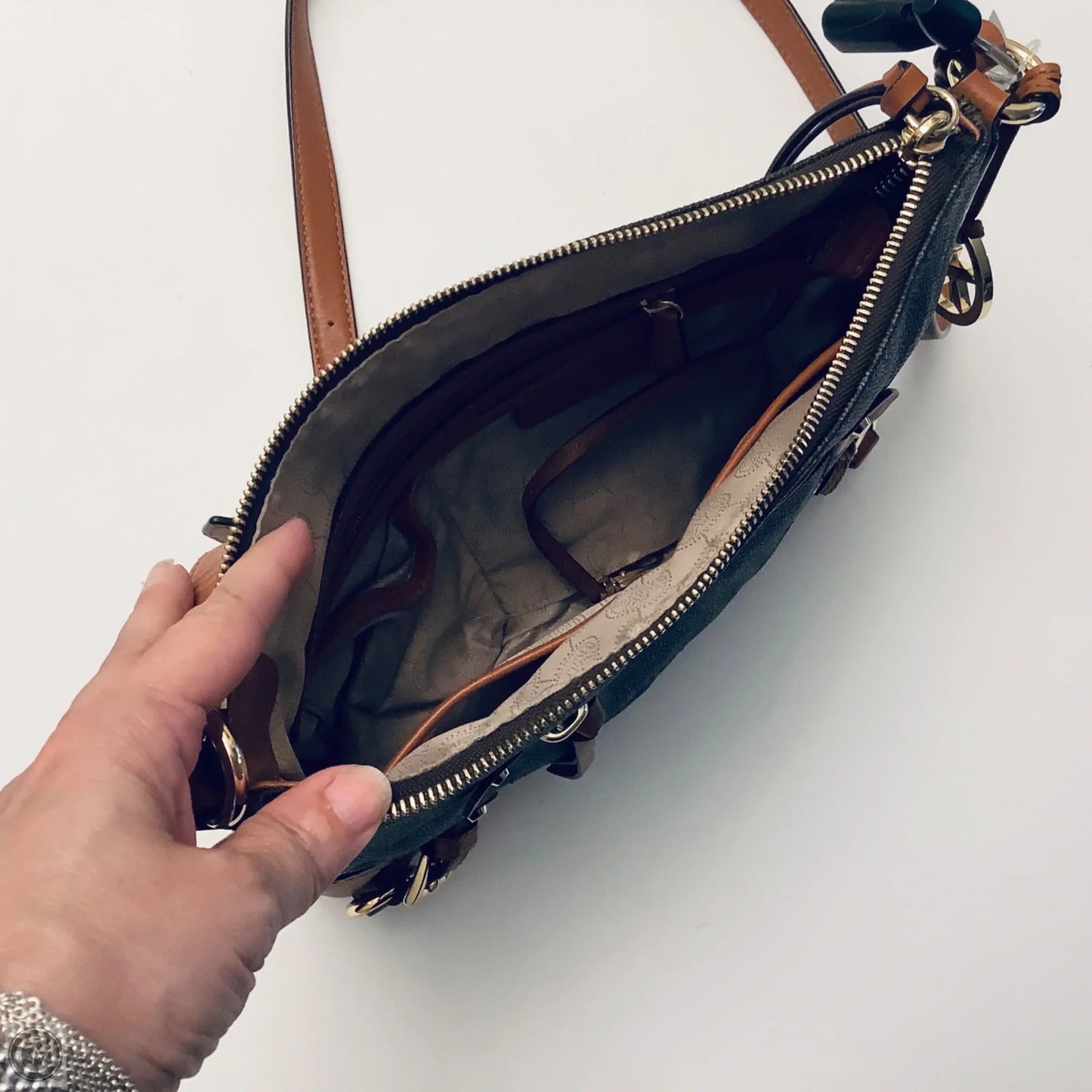 Crossbody Designer By Michael Kors, Size: Medium