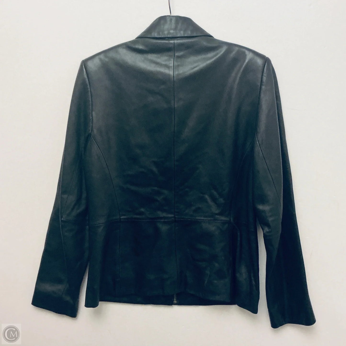 Jacket Leather By Valerie Stevens In Black, Size: S