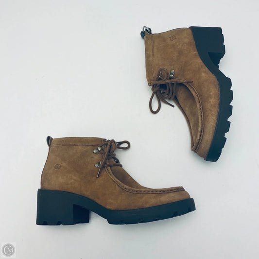 Boots Ankle Heels By Born In Brown, Size: 9.5