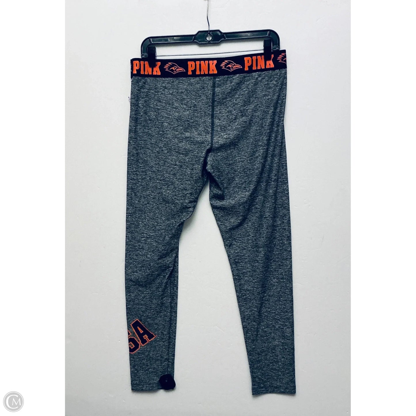 Athletic Leggings By Pink In Grey, Size: L