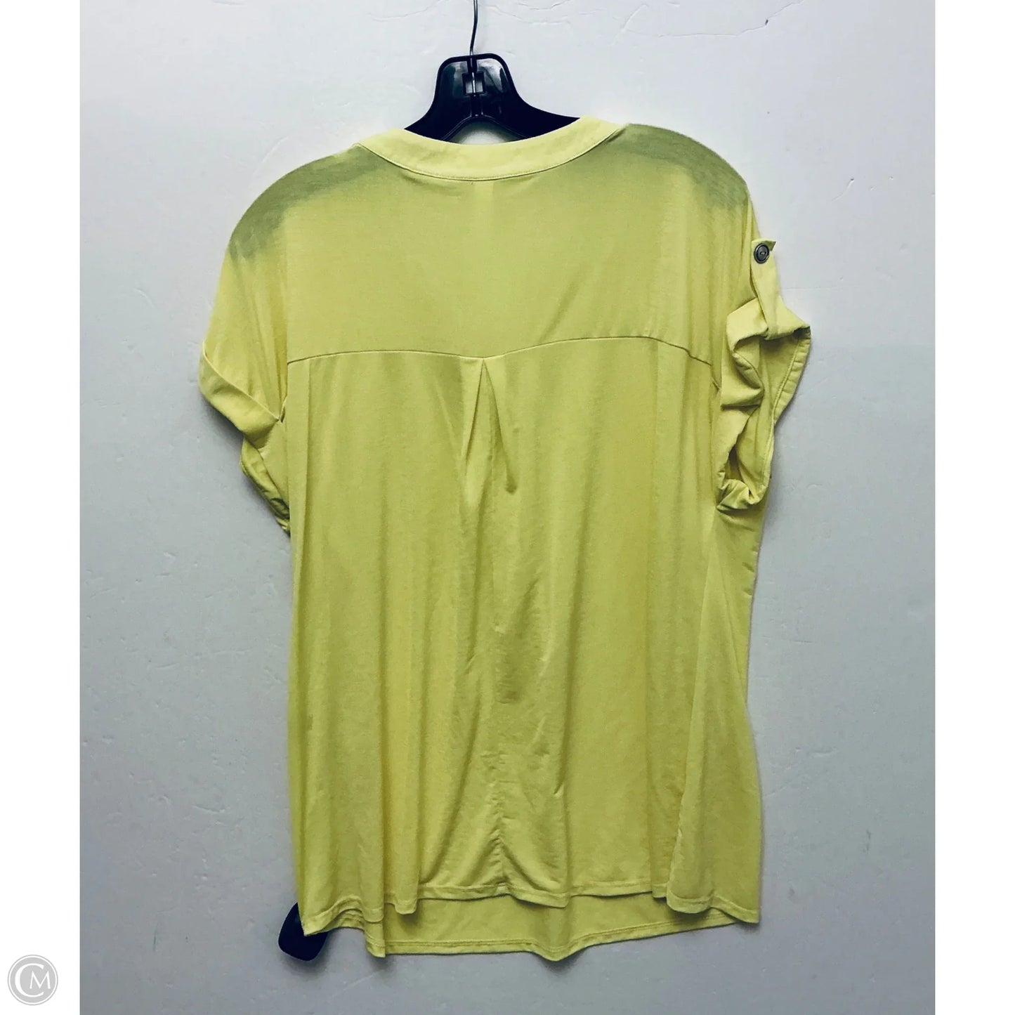 Top Short Sleeve Basic By Dear Scarlett In Yellow, Size: L