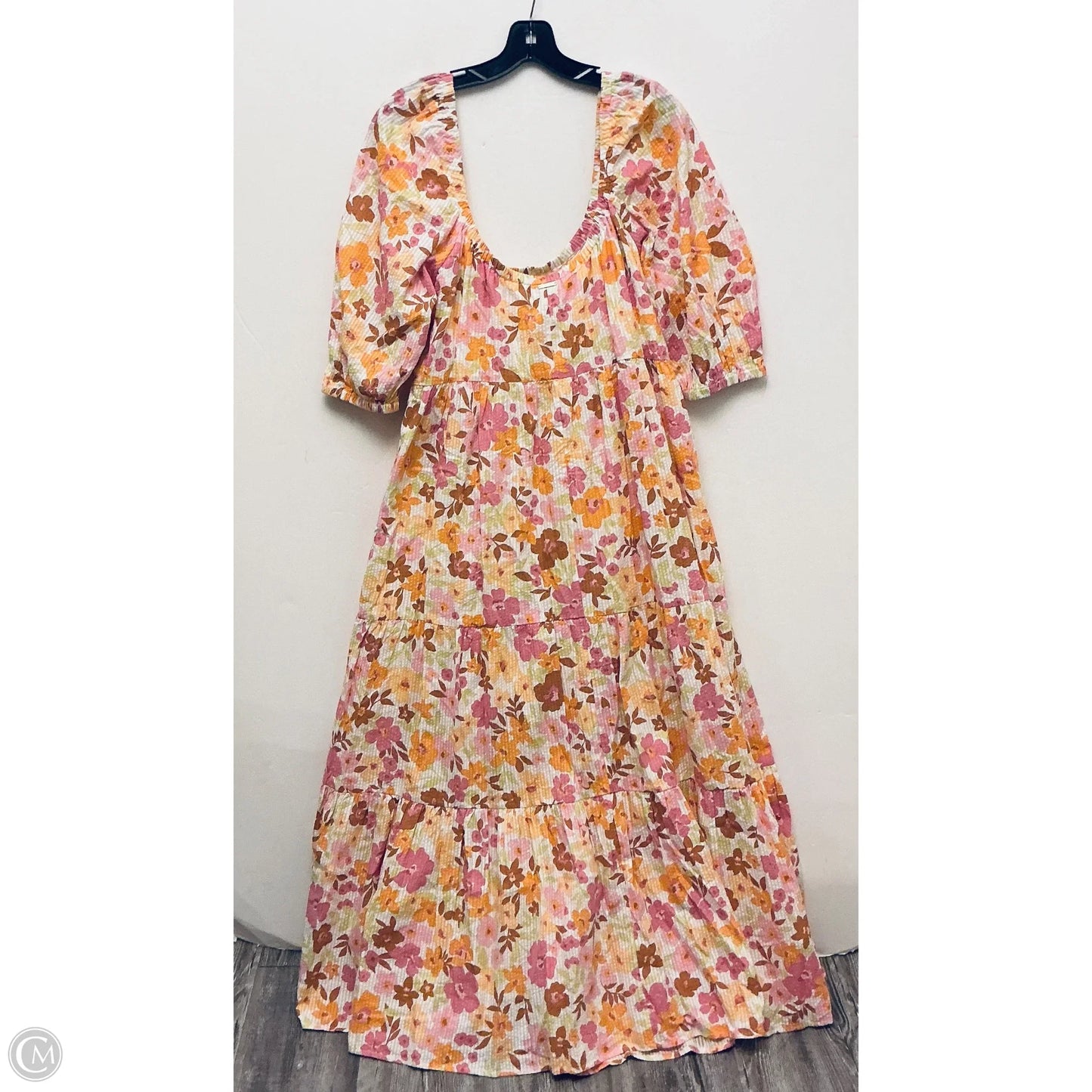 Dress Casual Maxi By Billabong In Floral Print, Size: L