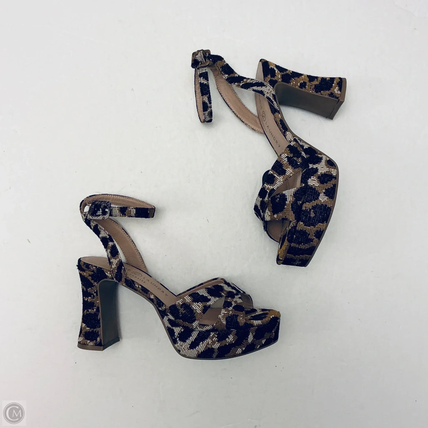 Sandals Heels Block By Chinese Laundry In Animal Print, Size: 7