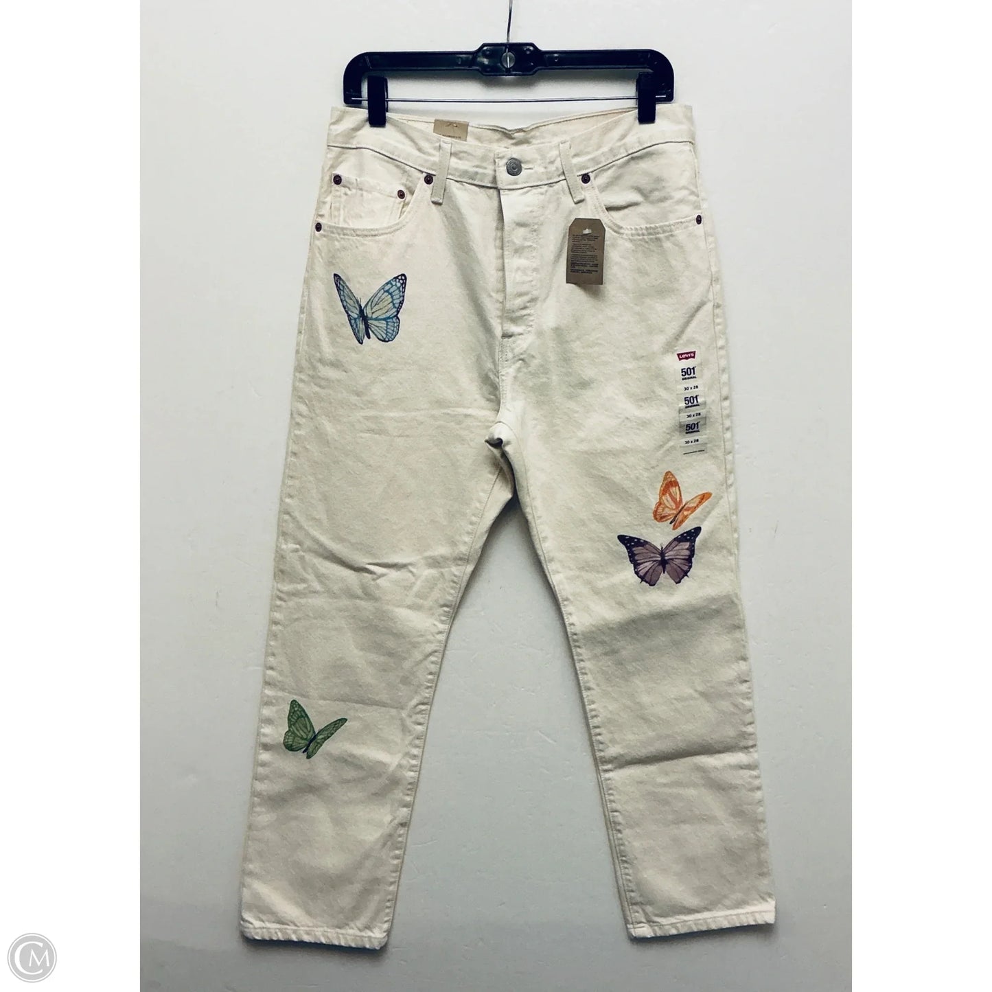 Jeans Boyfriend By Levis In Tan, Size: 10