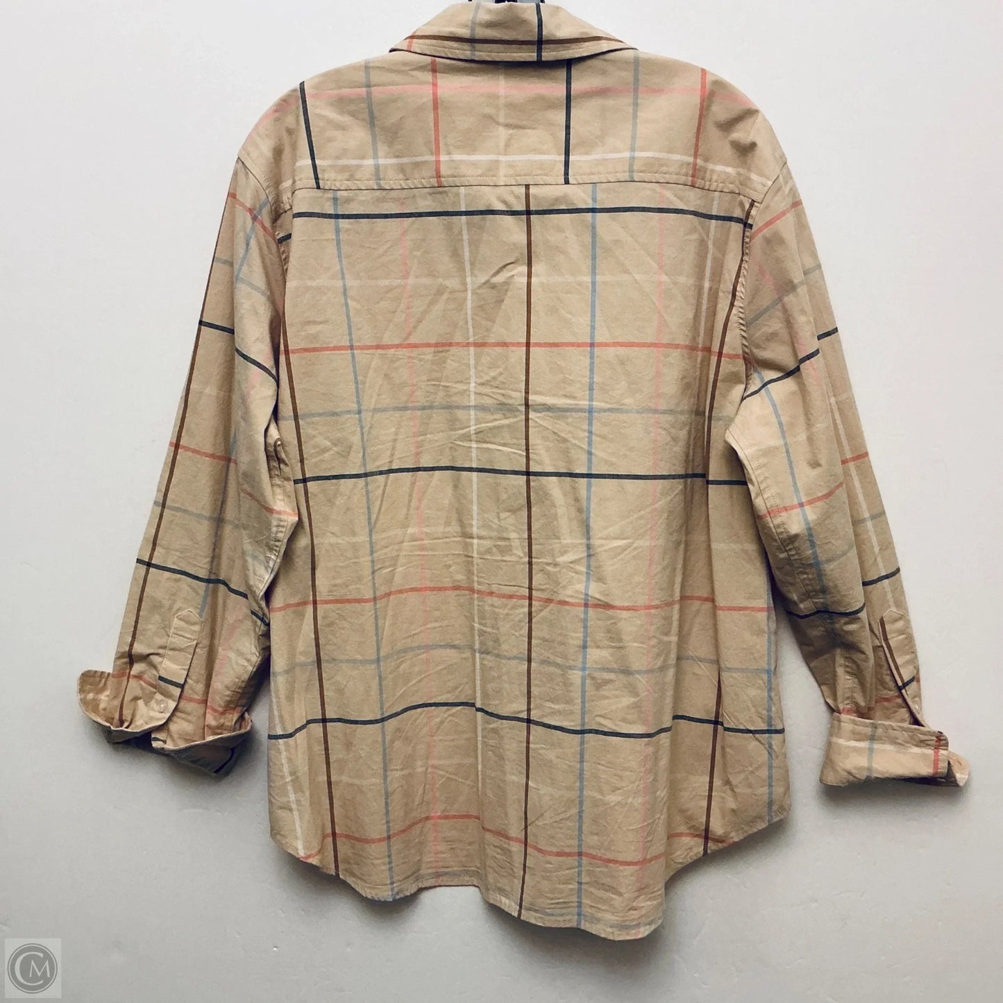 Top Long Sleeve By Crown And Ivy In Tan, Size: Xl