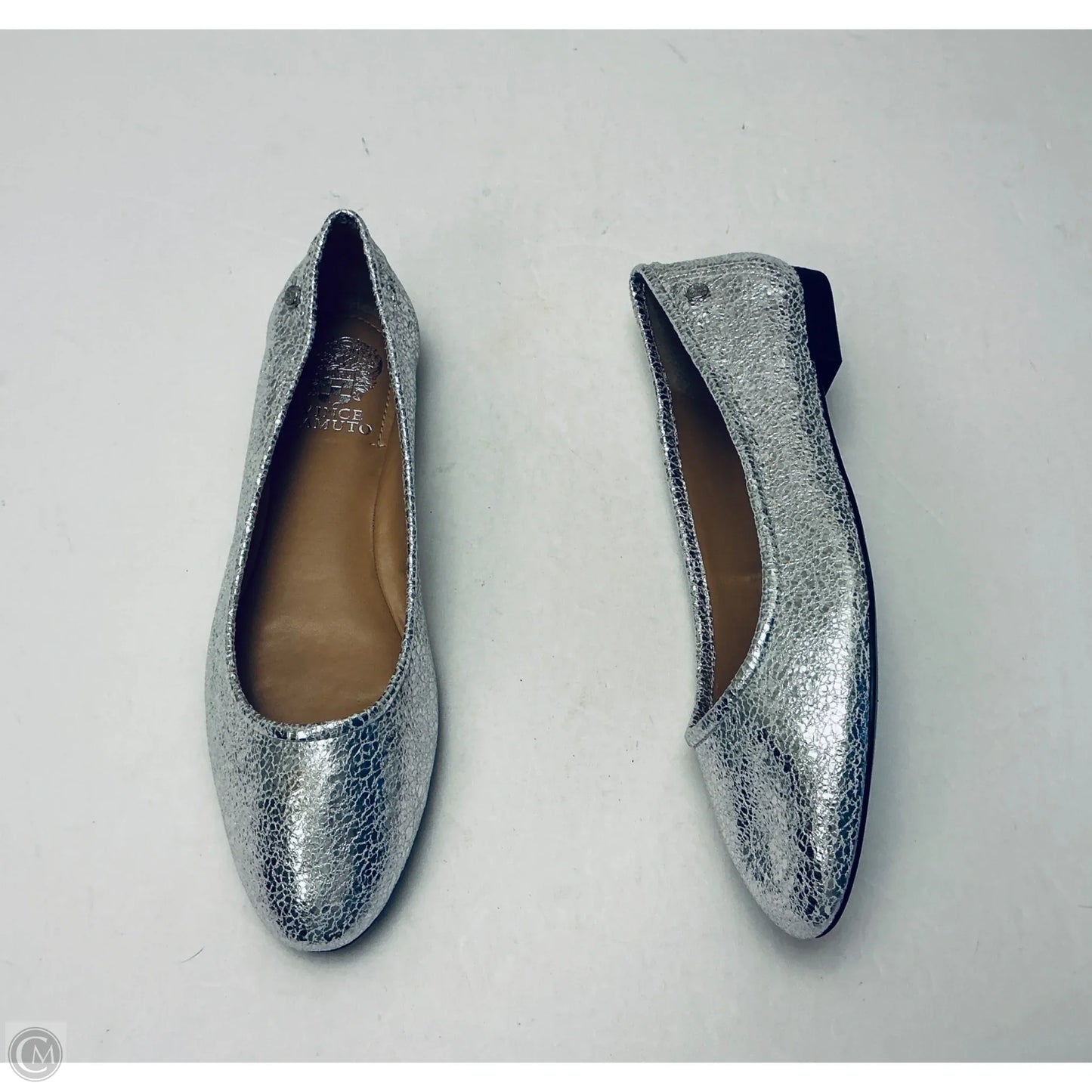 Shoes Flats By Vince Camuto In Silver, Size: 9.5