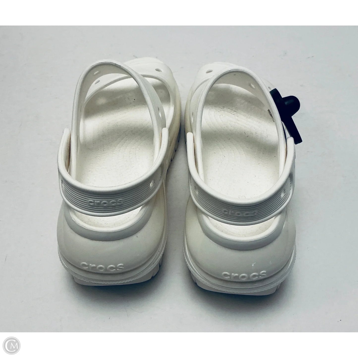 Sandals Heels Block By Crocs In White, Size: 7