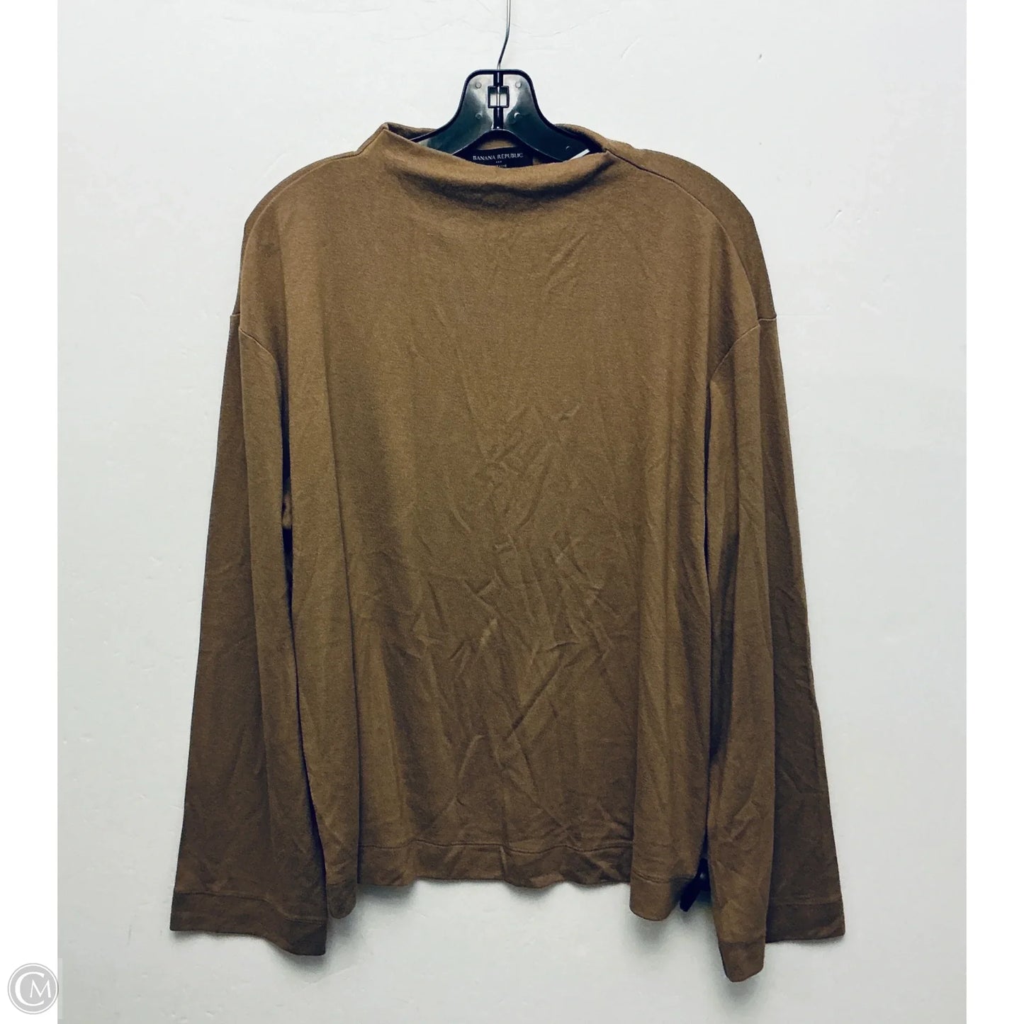 Top Long Sleeve By Banana Republic In Tan, Size: L