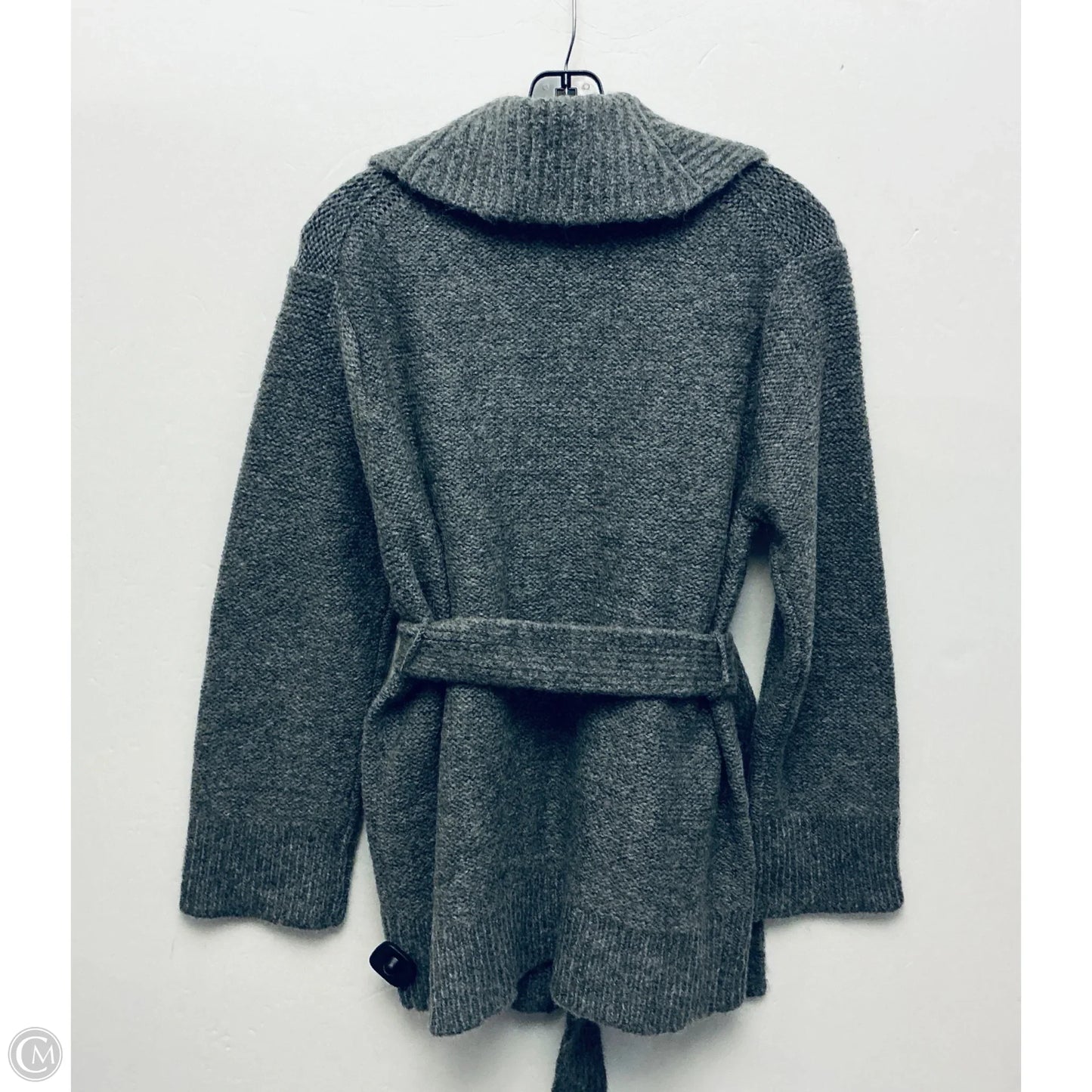 Sweater Cardigan By Banana Republic In Grey, Size: L