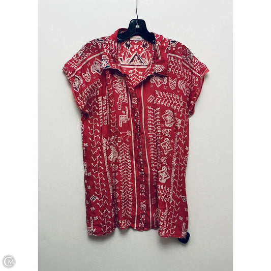 Top Short Sleeve By Johnny Was In Pink, Size: M