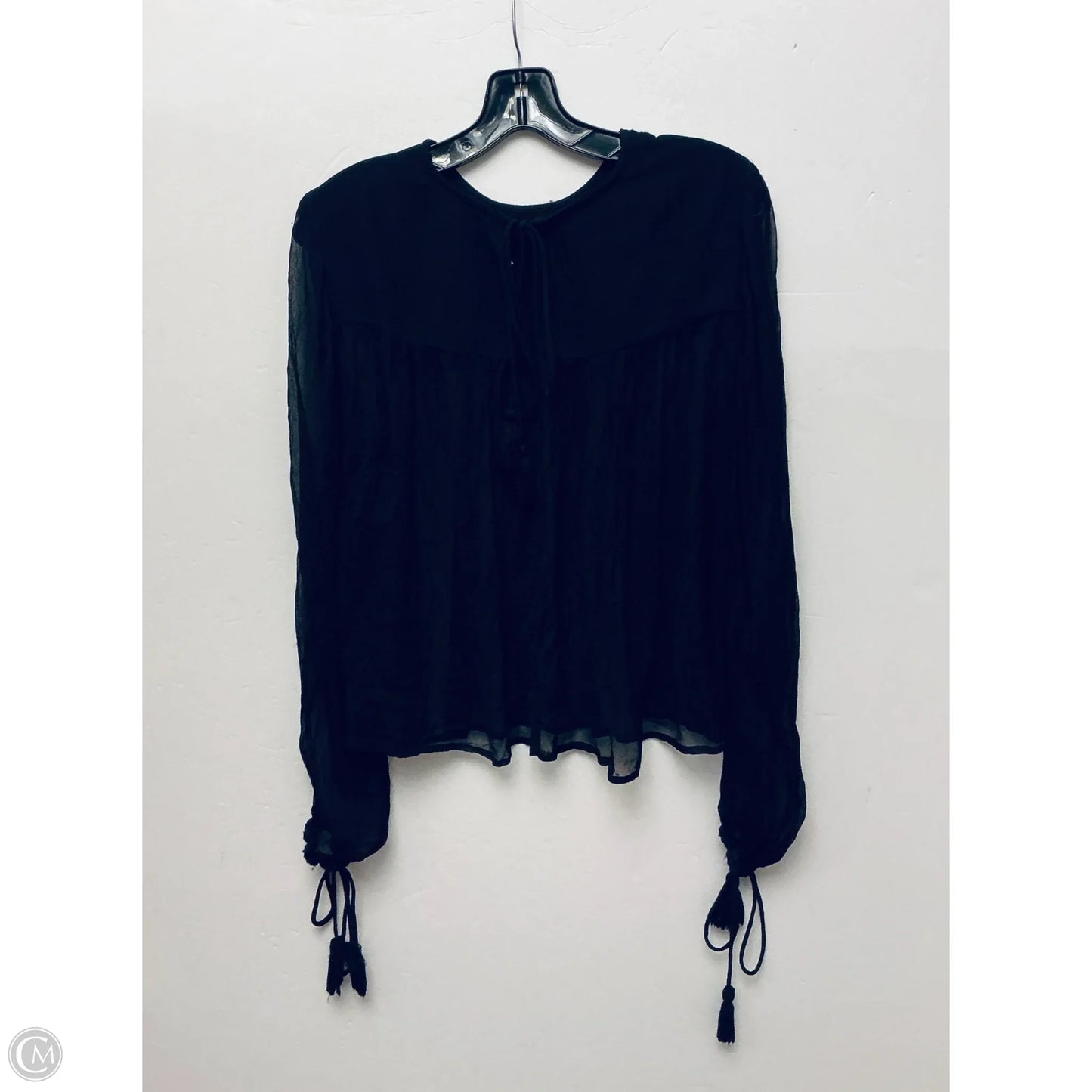Top Long Sleeve By Free People In Black, Size: S